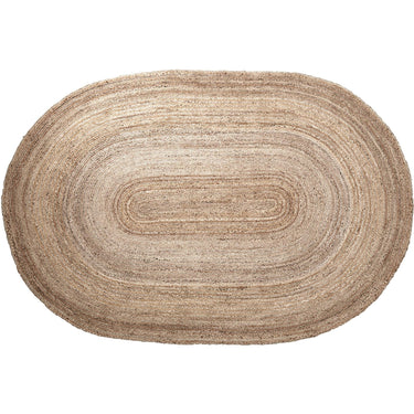 Natural Jute Rug Oval w/ Pad 72x108 - The Fox Decor